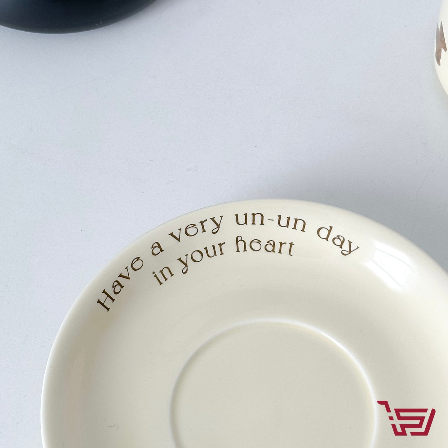 كوب سيراميك الدب مع صحن