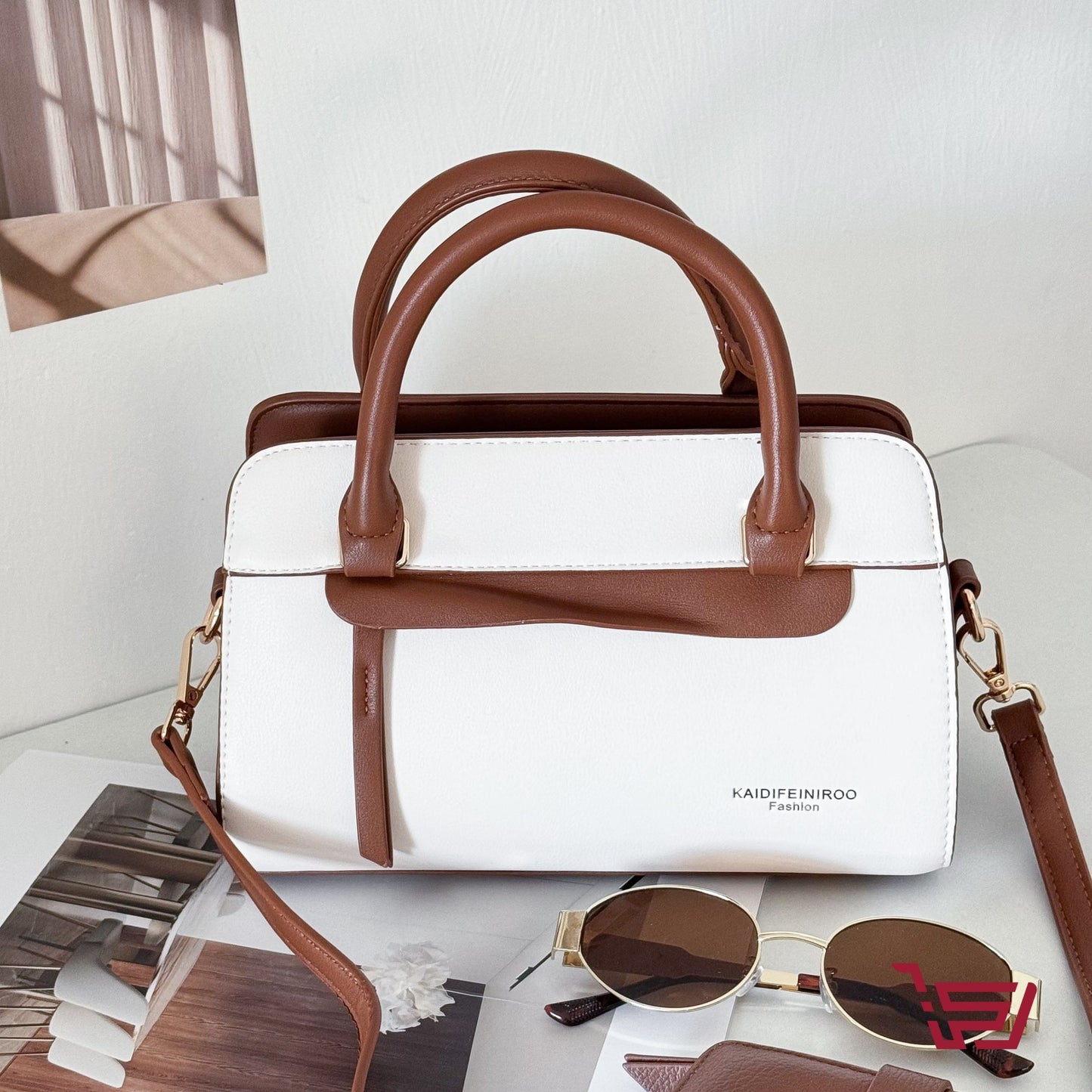 حقيبة يد جلد نسائية