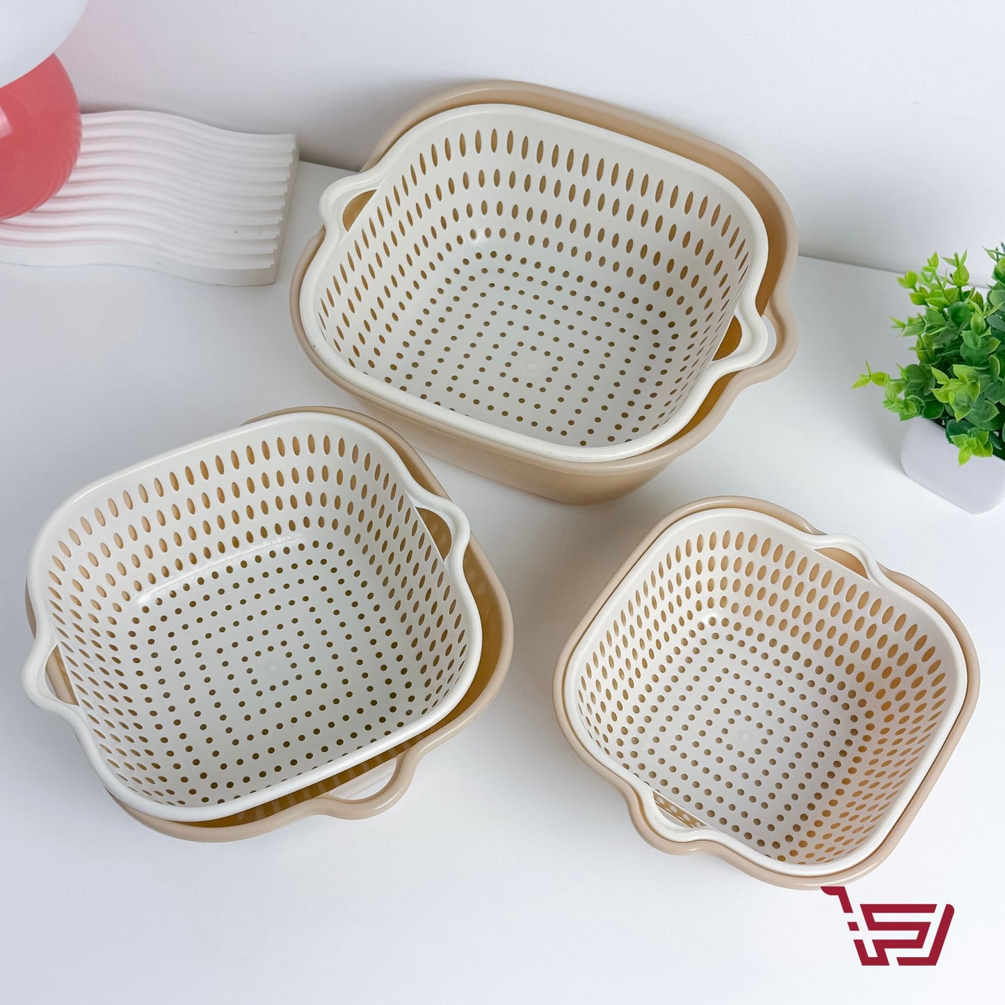 سيت سلال تصفية بلاستك