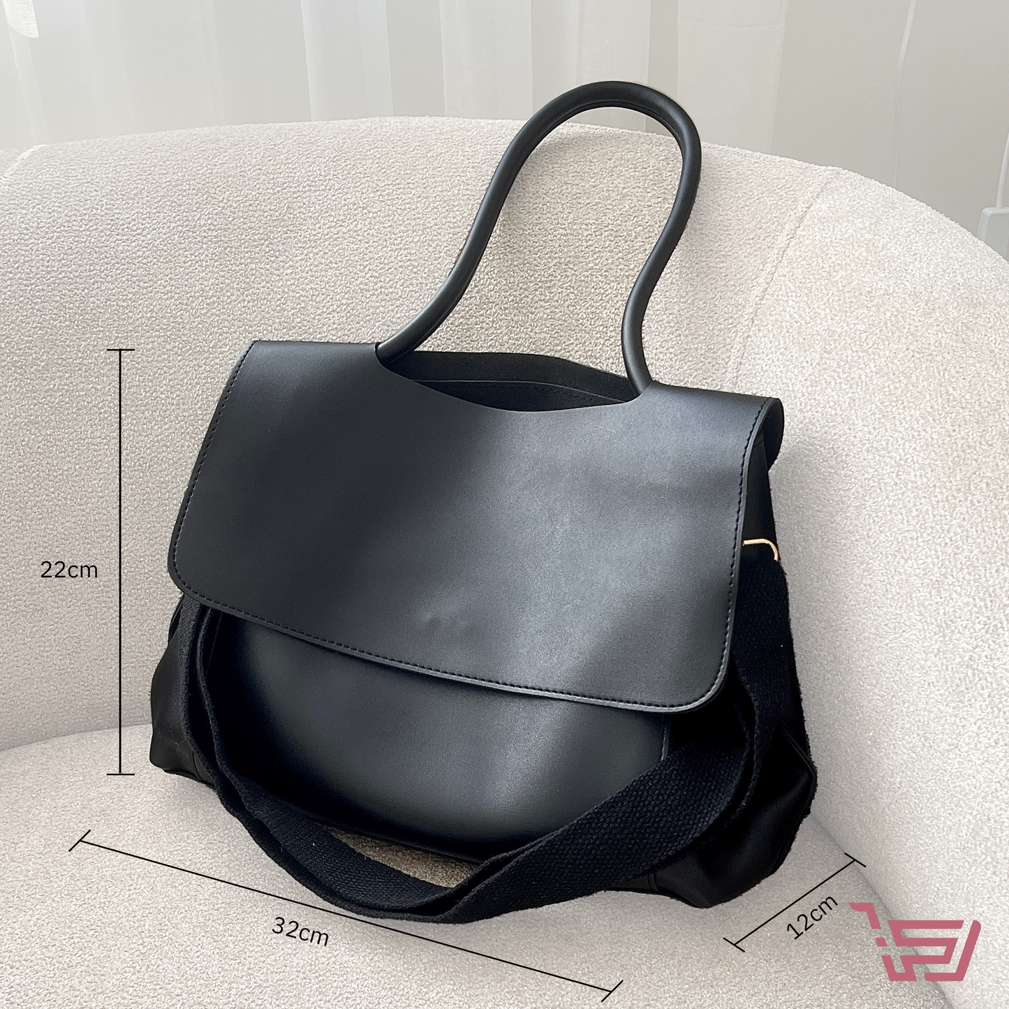 حقيبة جلد مع محفظة