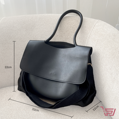 حقيبة جلد مع محفظة