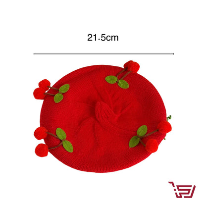 قبعة اطفال الكرز