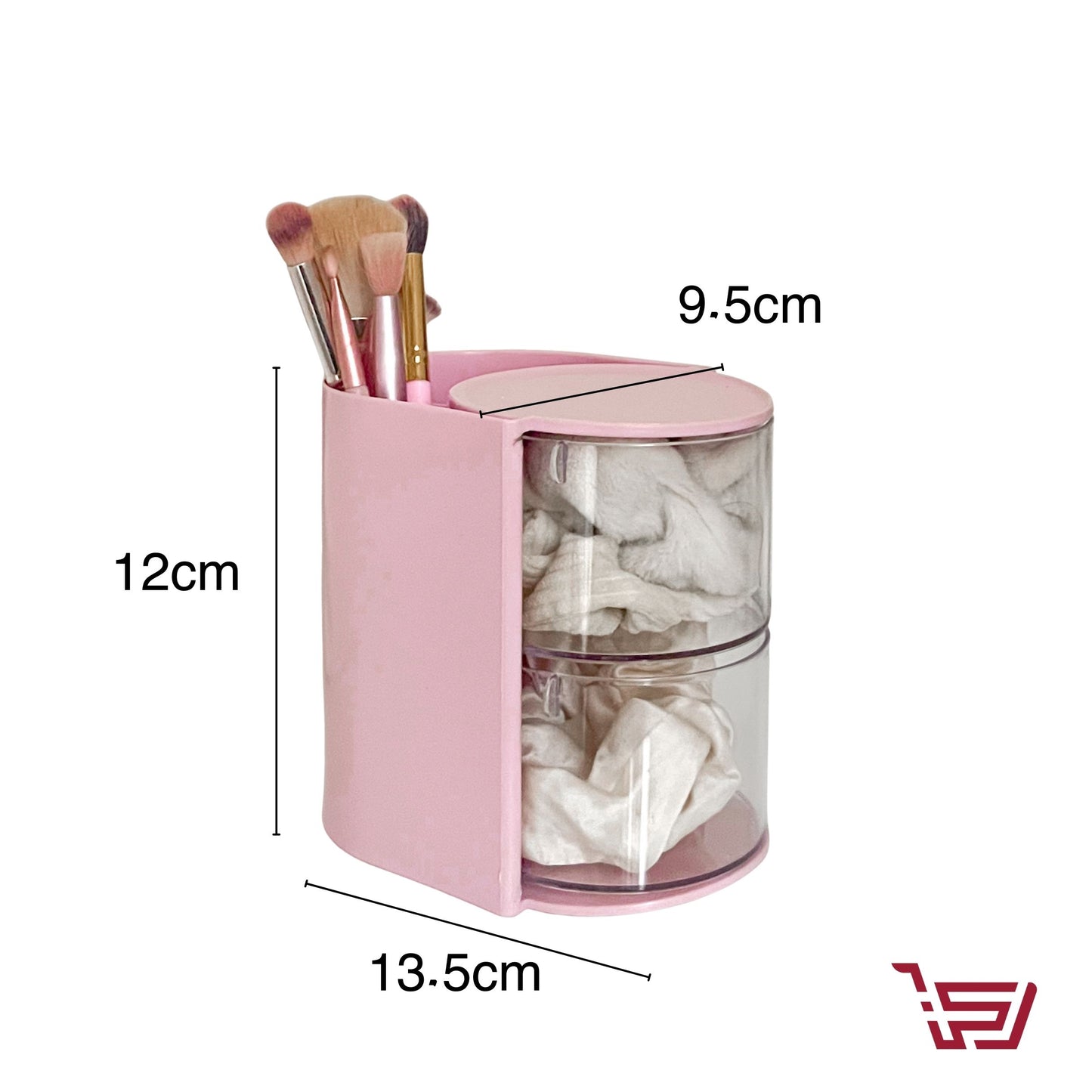 منظم مكياج من طابقين