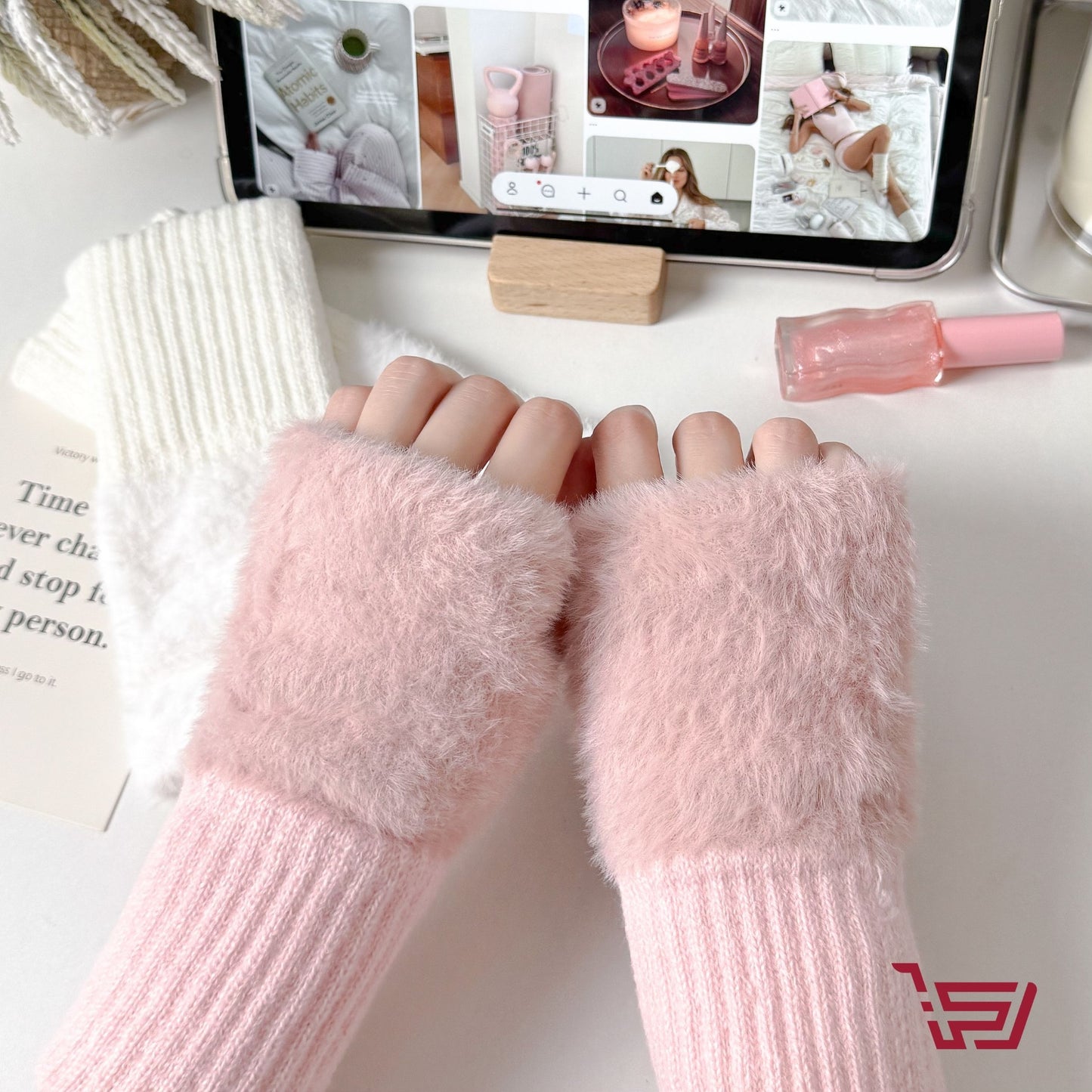 كفوف صوف بدون اصابع ناعمة