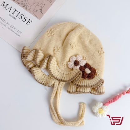 قبعة اطفال الزهور