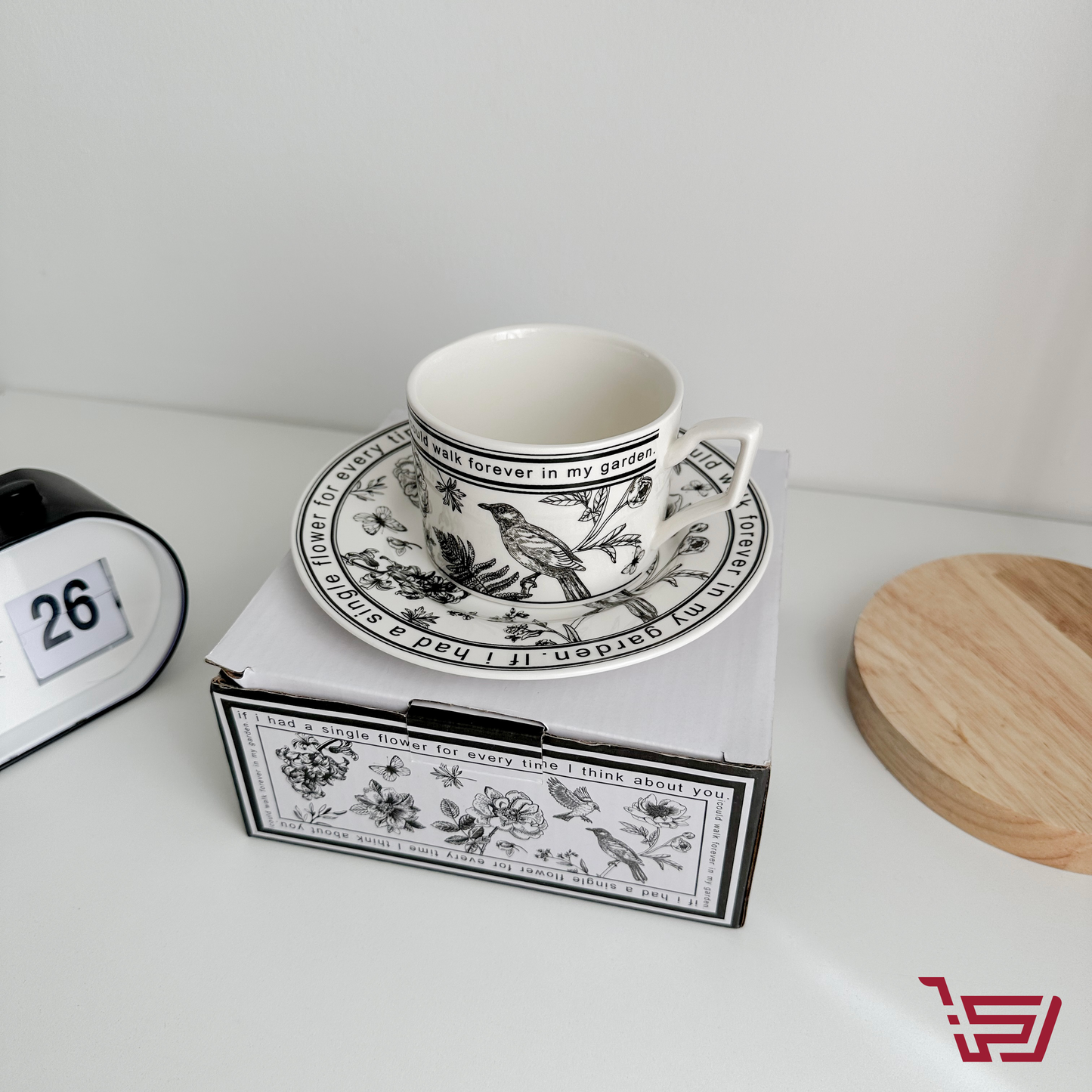 كوب سيراميك مع صحن