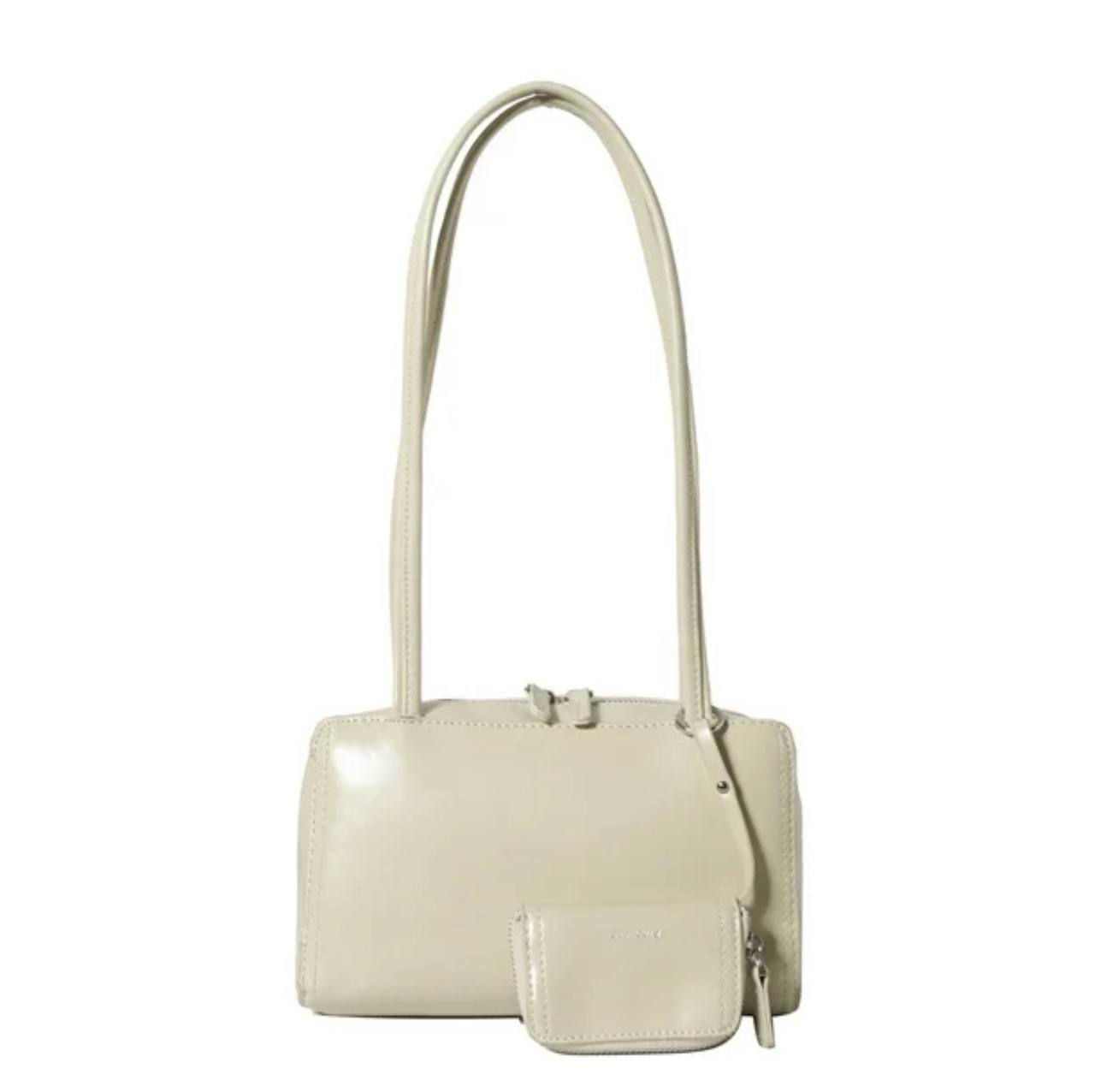 حقيبة كتف جلد مع محفظة