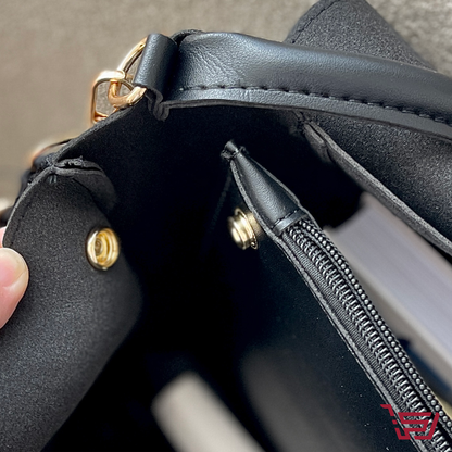 حقيبة جلد مع محفظة