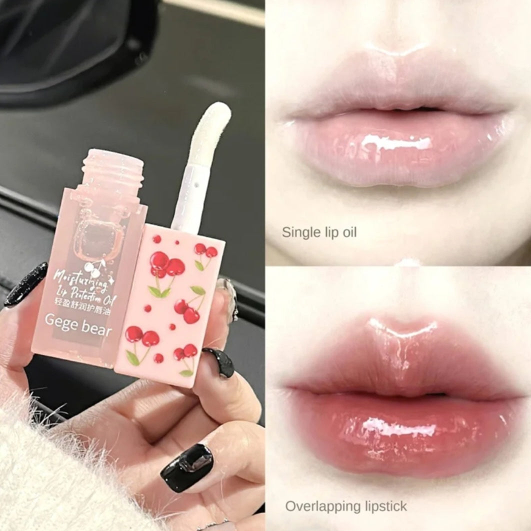 سيت مرطب وملمع شفاه الكرز lip oil