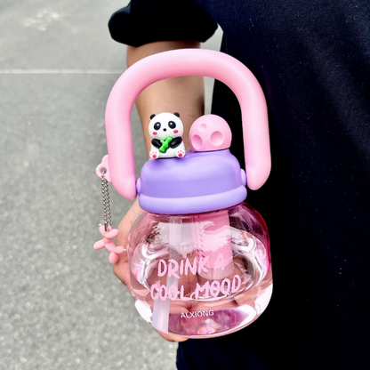 مطارة بلاستك للاطفال مع قصبة ومصفي