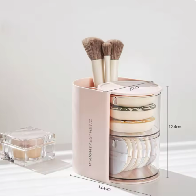 منظم مكياج من طابقين