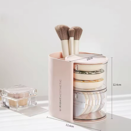 منظم مكياج من طابقين