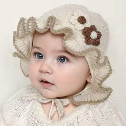 قبعة اطفال الزهور