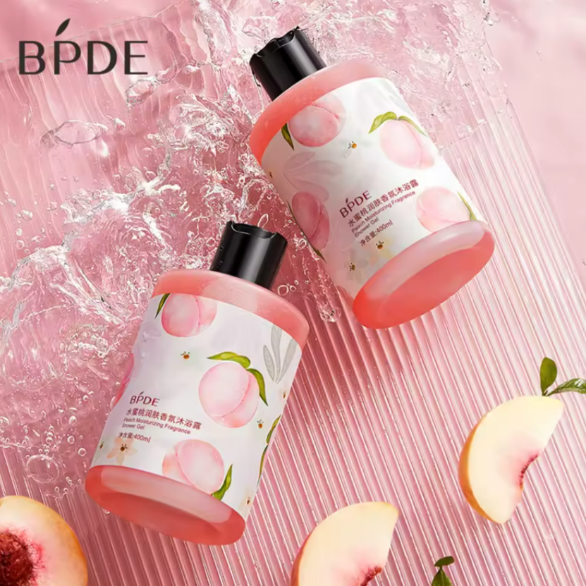 جل استحمام الخوخ