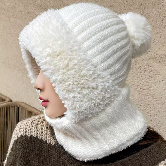 قبعة صوف تغطي الراس والعنق