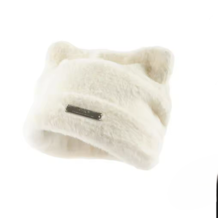 قبعة اطفال فرو قطة