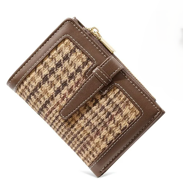 محفظة نقود بنقاشة كاروهات