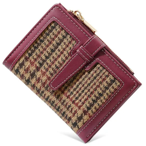 محفظة نقود بنقاشة كاروهات