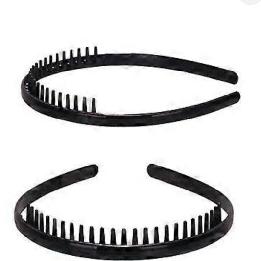 طوق شعر اسود بأسنان