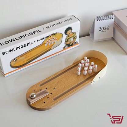 لعبة بولينغ طاولة خشبية صغيرة