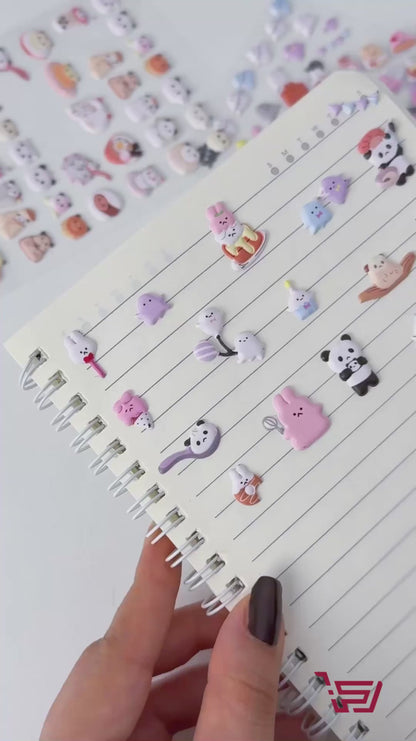 شيت ملصقات بأشكال متعددة