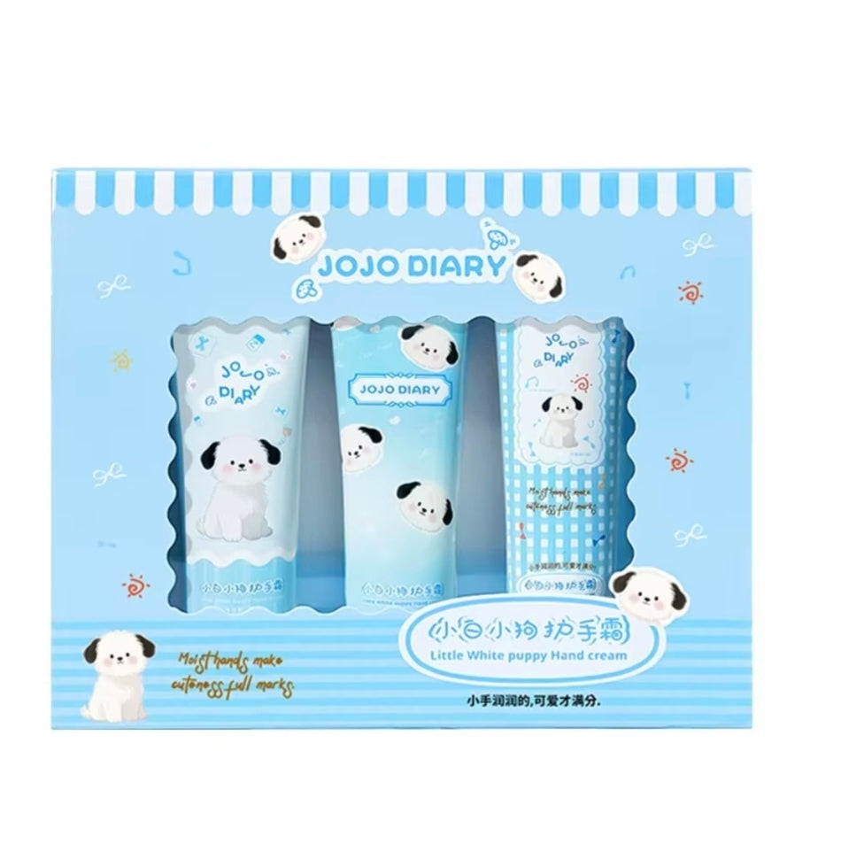 white puppy علبة سيت مرطبات يد