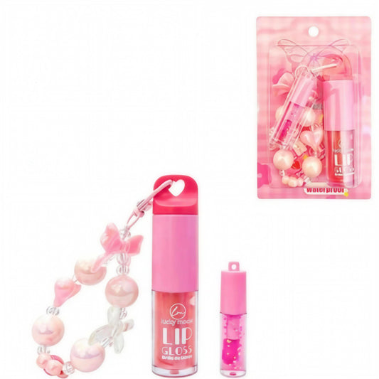 lip gloss  ملمع شفاه مع مدالية مقاوم للماء